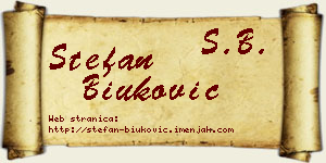 Stefan Biuković vizit kartica